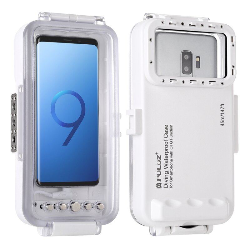 PULUZ PU9100W 45M Depth Waterproof Anti-Vibration Phone Diving Case Underwater Photo Video Phone Cas