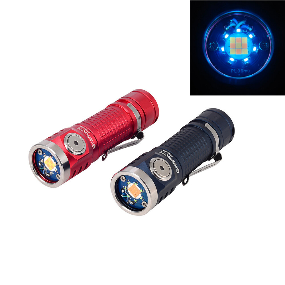 Fireflies PL09MU 9*Nichia 3500K 2200LM Compact EDC Flashlight With AUX LED 21700 Battery High Power 