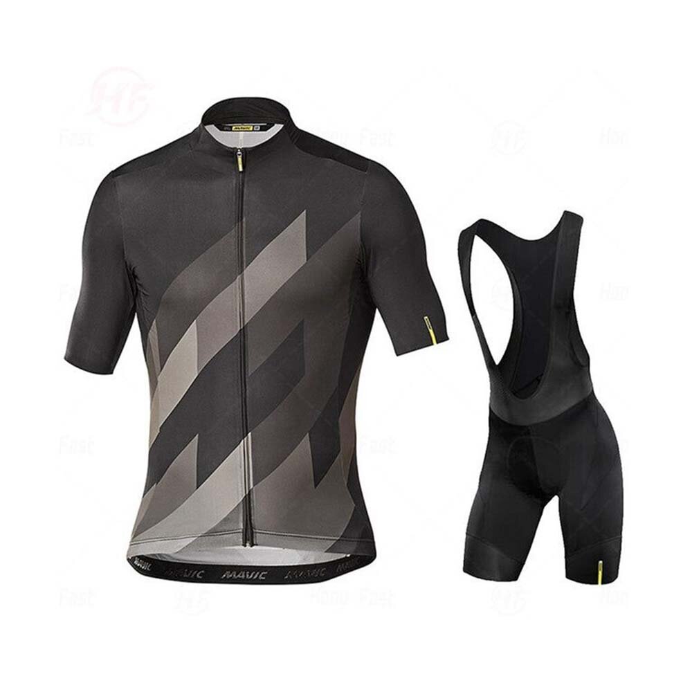 

TENGOO Cycling Jersey Set Short Sleeve Jersey + Cycling Shorts With Seat Padding Made of Breathable Quick-Drying Sun Pro