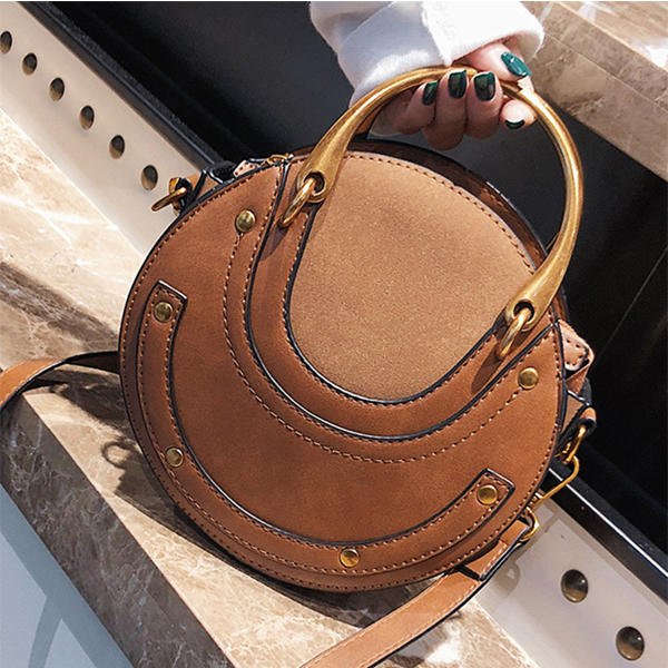 Round rivet stitch messenger bags handbags crossbody bags Sale ...