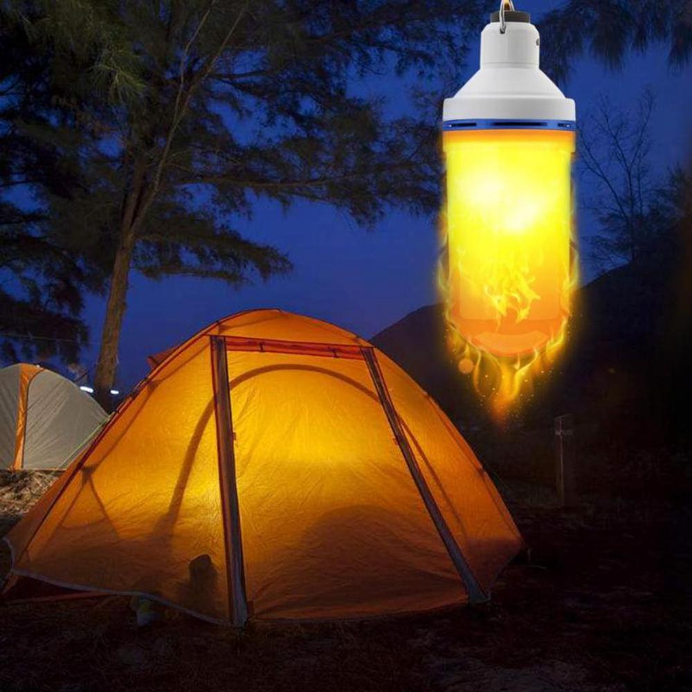 7 W USB Oplaadbare Vlam Effect 108 LED Blub Tent Licht Emergency Lamp voor Outdoor Camping Wandelen