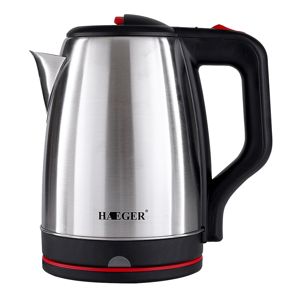 

HAEGER HG-7829 Electric Stainless Steel Kettle 2L 360° Free Rotation Split Design Electric Hot Water Kettle with Non-sli