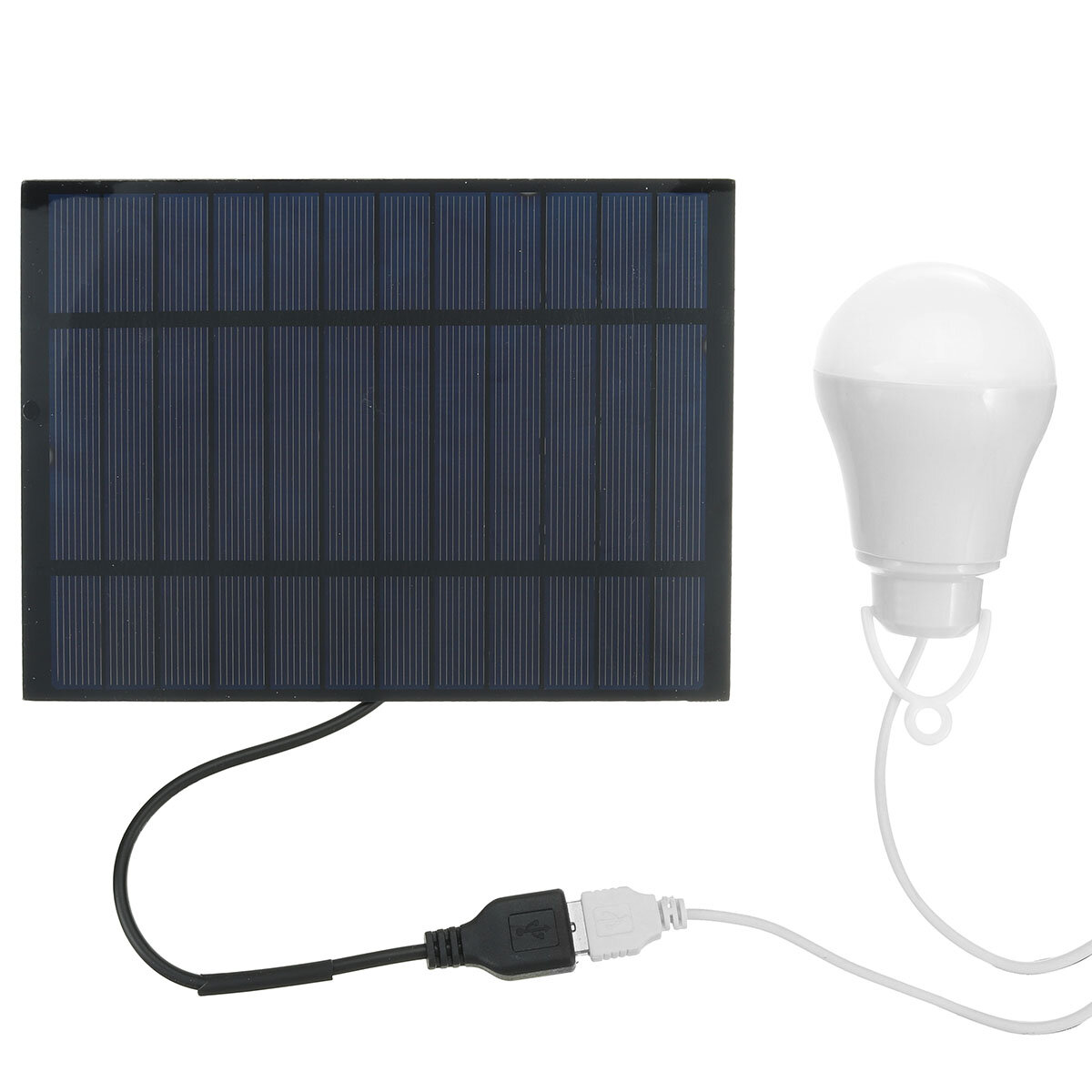 Lâmpada solar LED portátil Luz solar Energia solar Lâmpada de emergência alimentada por painel solar para jardim ao ar livre, camping, tenda de pesca