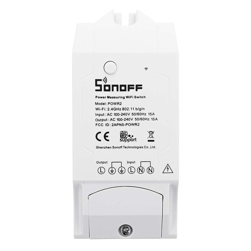 best price,5pcs,sonoff,pow,r2,16a,3500w,smart,switch,coupon,price,discount