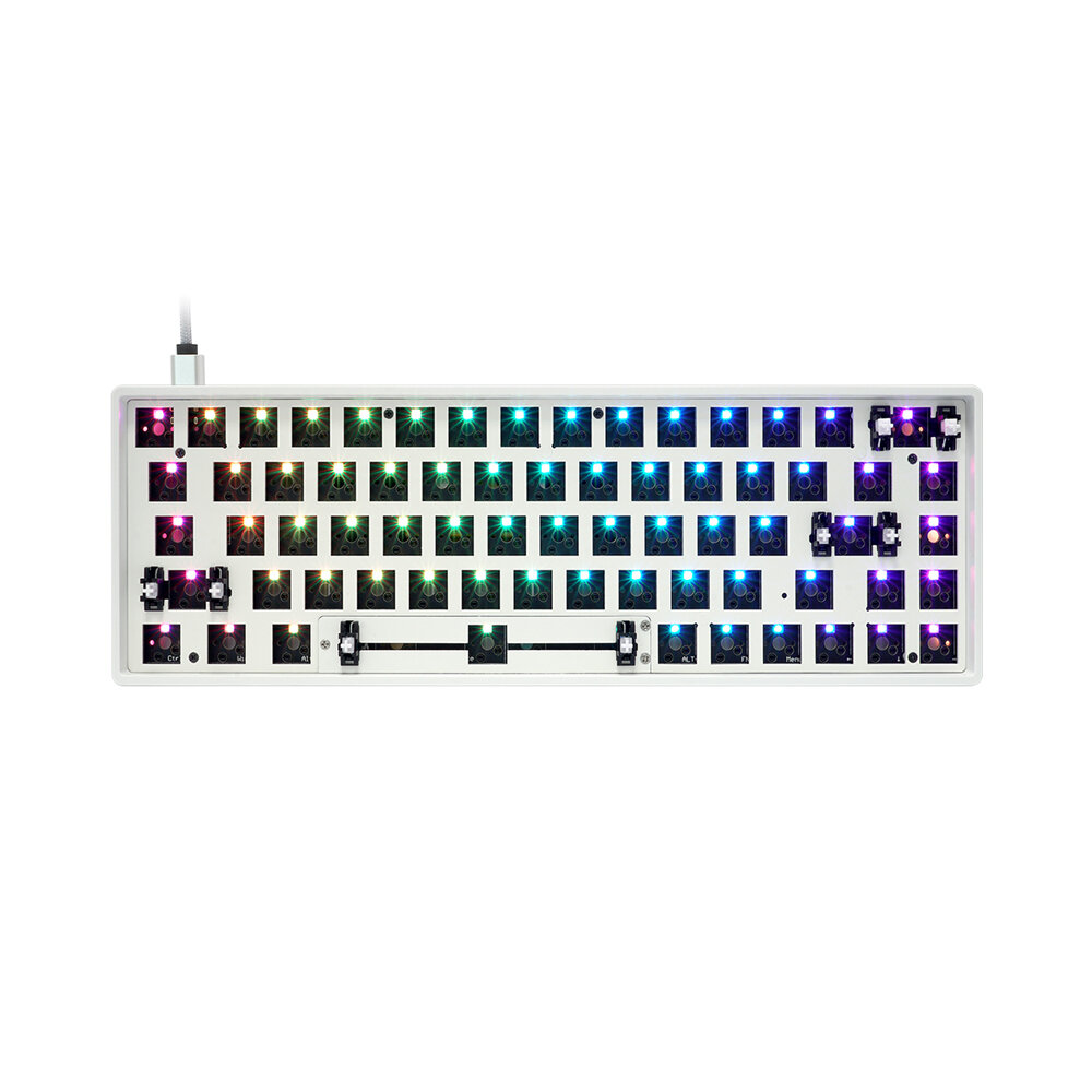 Geek Customized GK68X GK68XS Keyboard Kit Hot Swappable 60% RGB Wired bluetooth Dual Mode PCB Mounting Plate Case Custom