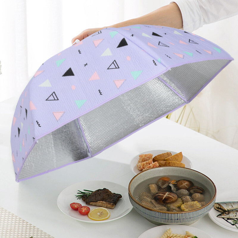 72CM Foldable Insulation Meal Cover Outdoor Camping Leftover Food Dust Cover Vegetable Cover Kitchen Dish Cover