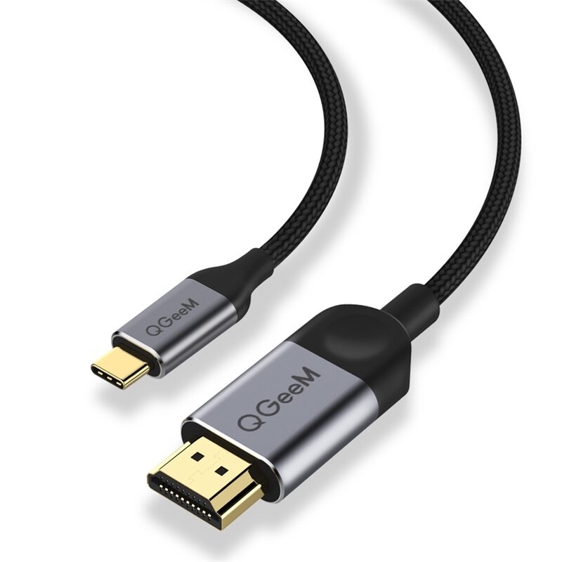 QGeeM USB-C naar 4K HDMI Adapter Kabel 4K @ 30HZ HD Video Output Display 6.6ft / 1.8m Voor Samsung G
