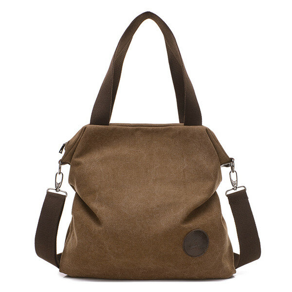 Women Canvas Shoulder Bags Vintage Tote Handbags Capacity Shopping Crossbody Bags