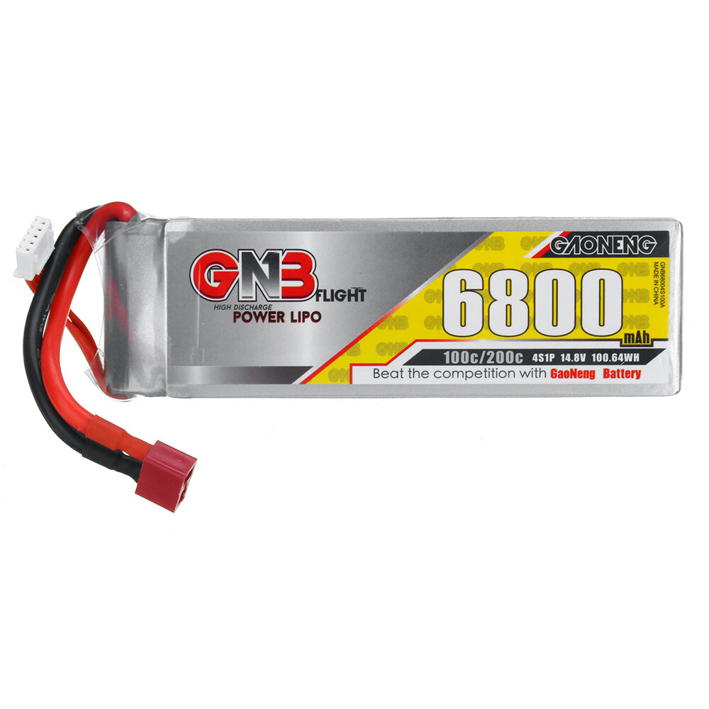 Gaoneng GNB 14.8V 6800mAh 100C 4S LiPo Battery T/XT60/XT90/EC5/TRX Plug for FPV Racing Drone