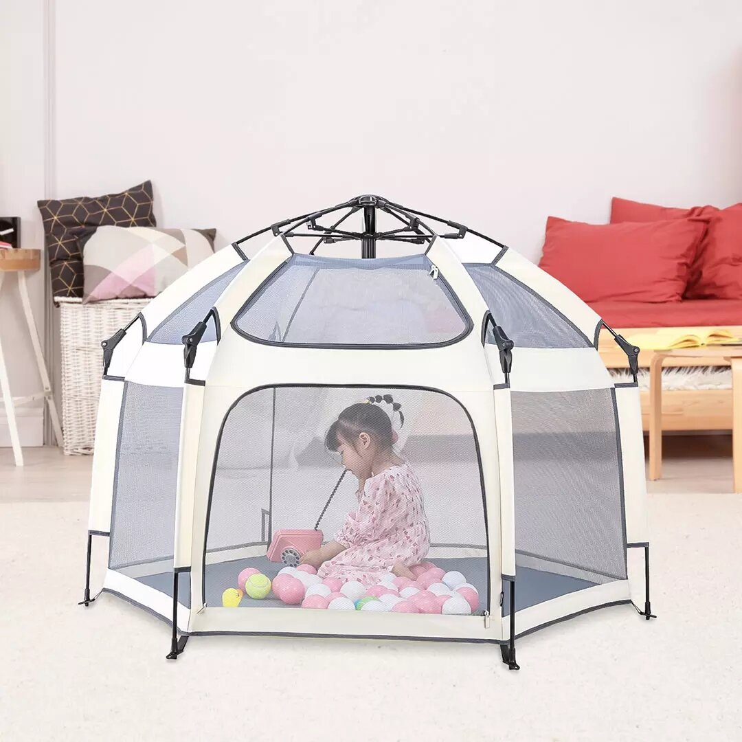 ZENPH Kids Tent From Toddler Playhouse Family Activity Beathable UPF 30+ Awning