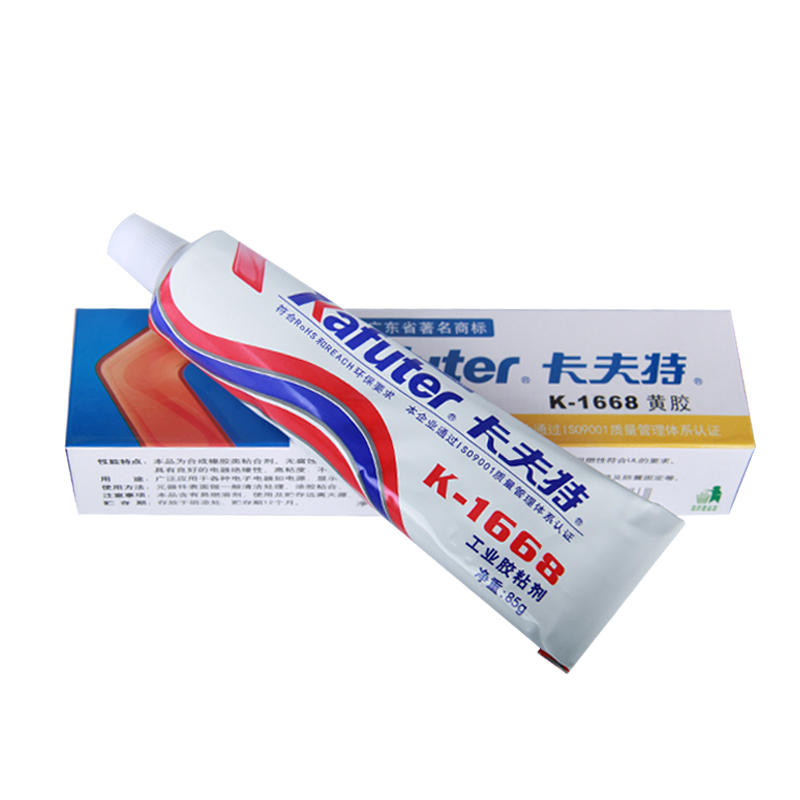 Kafuter K-1668 85g Industrial Glue Electronic Components Fixed Adhesive Yellow