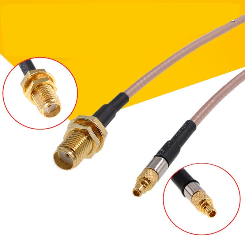 

MMCX Male to SMA/RP-SMA Female Connector Adapter Cable Wire 15cm/20cm RG316 Universal for Receiver Transmitter Signal Bo