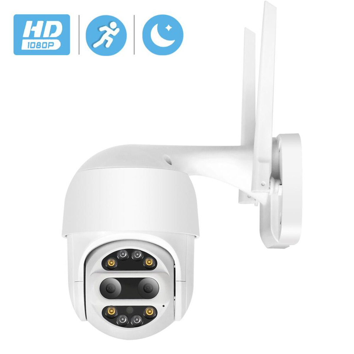 

BESDER 1080P HD PTZ IP Camera Wifi Outdoor Auto Tracking 2MP CCTV Security Camera 4X Optical Zoom Alarm Dome Waterproof