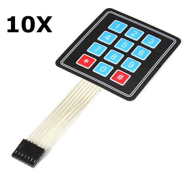 

10Pcs 4x3 Matrix 12 Key Array Membrane Switch Keypad Keyboard Geekcreit for Arduino - products that work with official A