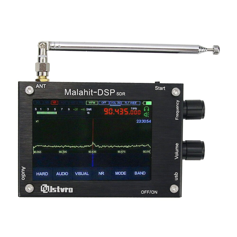 50KHz-2GHz 3.5Inch LED Receiver Malahit SDR DSP Software Radio Registered Edition Radio Bulit-in Spe