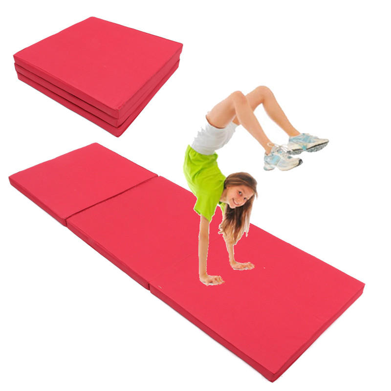 71x24x2 بوصة للطي لوحة الجمباز حصيرة رياضة ممارسة Yoga ثلاثي الوسادة