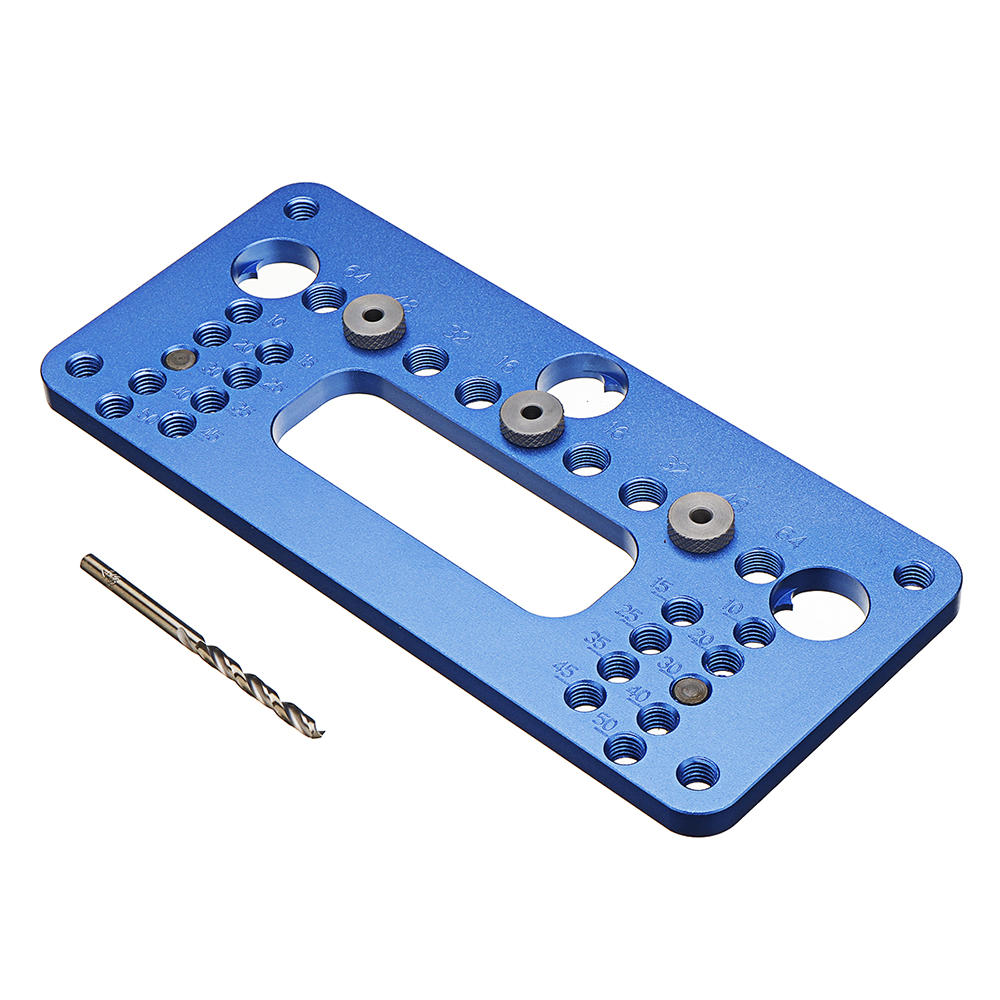 Blue Aluminum Alloy Knob And Pull Cabinet Hardware Jig Adjustable
