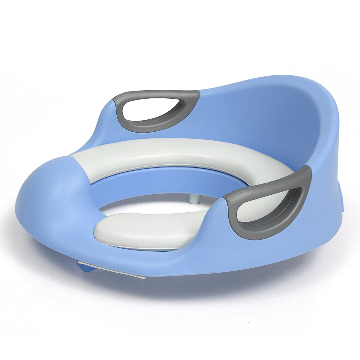 Kinder-wc-bril Antislip Ergonomisch ontwerp Voedselveilig materiaal Soft Zitkussen Zitting Wit / Bla