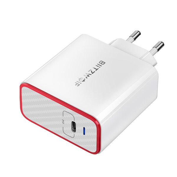 BlitzWolf®BW-PL445WUSB-CPD充電器PD3.0Power Delivery Wall ChargerEUプラグアダプターforiPhone 12 12 Mini 12 Pro Max SE 2020 For iPad Pro 2020 MacBook Air 2020…