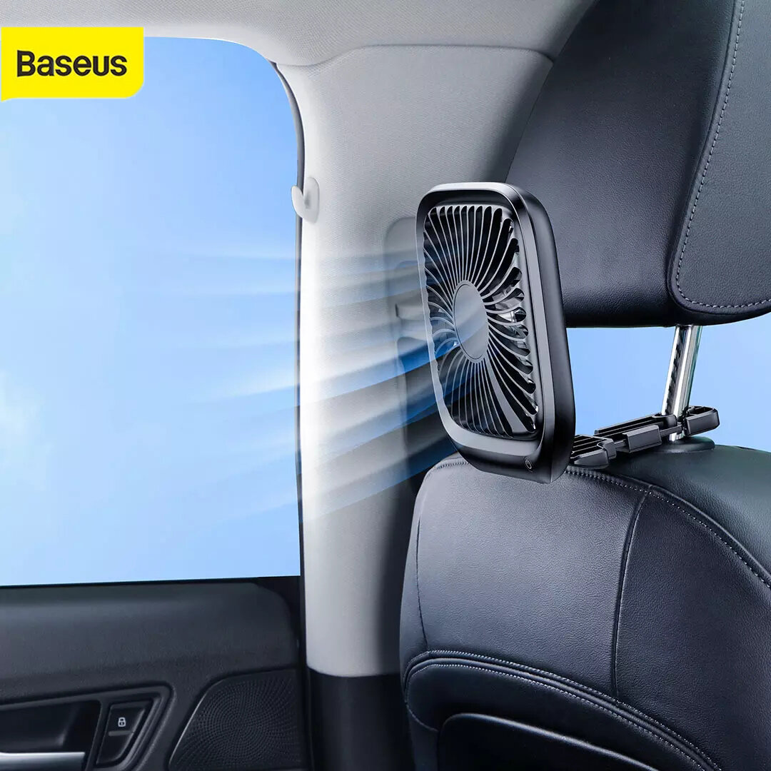 

Baseus Portable Car Fan 5V Mini USB Foldable Silent Fan Car Backseat Air Condition Ultra Quiet Three Grade Wind Speed Co
