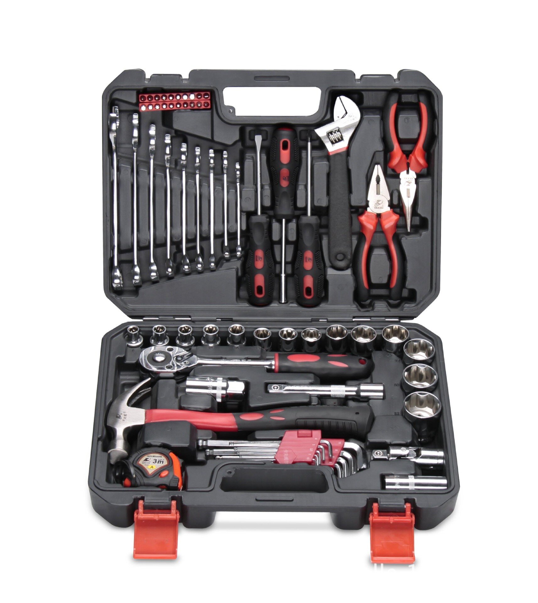 

KAFUWELL H13045A 65pcs Household Hardware Tools Kit Auto Repair Socket Wrench Screwdriver Combination Manual Tools Kit