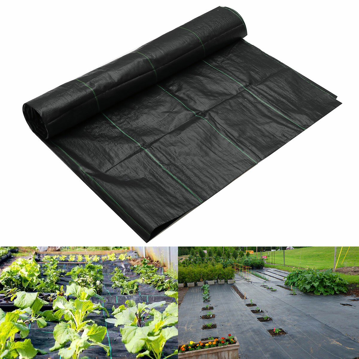 Garden Cover Weed Control Fabric Membrane Garden Landscape Ground Cover Mat 90gsm