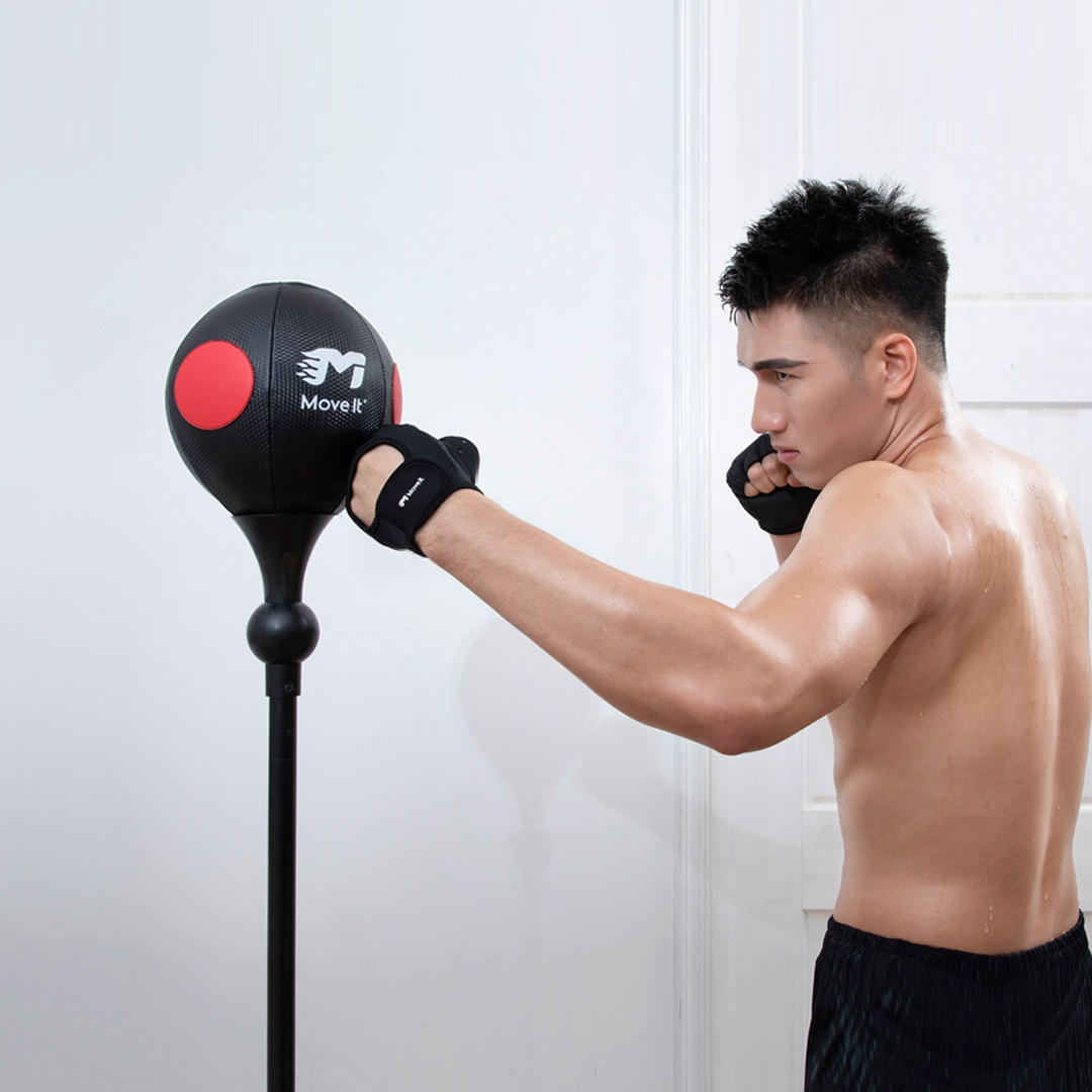 Move It Punch Boxing Target Smart Punch Bag Speed Rebound Boxing Ball with APP Data Monitor Sensor-Adjustable Height Pro
