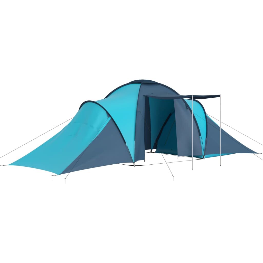 خيمة التخييم خيمة نفق 4 ~ 6 أشخاص للتخييم التنزه والسفر أعمدة الألياف الزجاجية