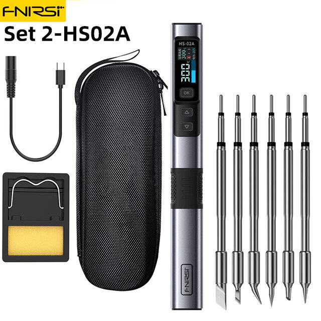best price,fnirsi,hs,02,smart,soldering,iron,100w,with,tips,coupon,price,discount