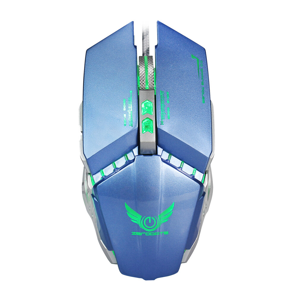 

ZERODATE X700 RGB Wired Gaming Mouse 3200DPI 7 ButtonsOptical Macro Programming Mechanical Mouse for Computer Laptop P