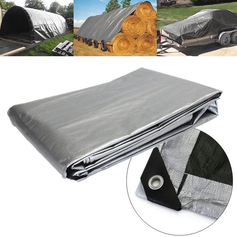 287.4x354.3 Inch Heavy Duty Poly Tarps PE Tarpaulin Camping Cover UV Water Rot Proof Tent Sunshade
