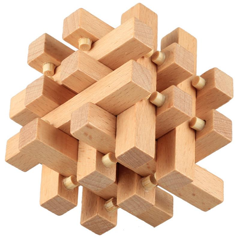 Twelve Sister Wooden Unlock Puzzle Kong Ming Luban Lock IQ Brain Teaser Test 