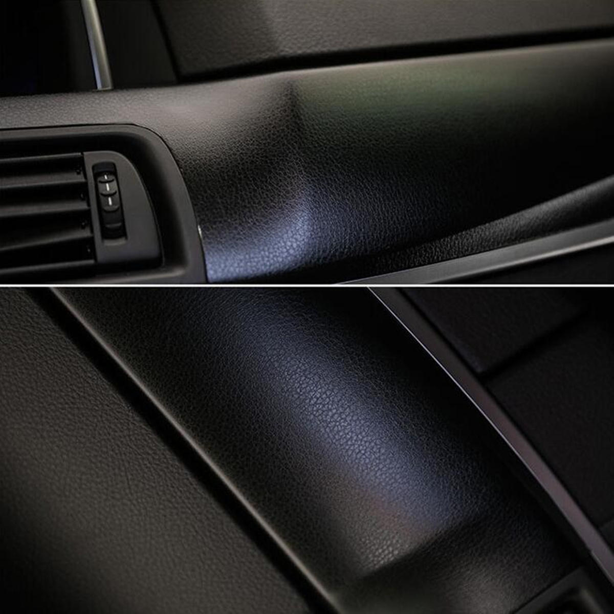 30cm�150cm Black Leather Texture Car Stickers Vinyl Wrap Car Inner Decal Film