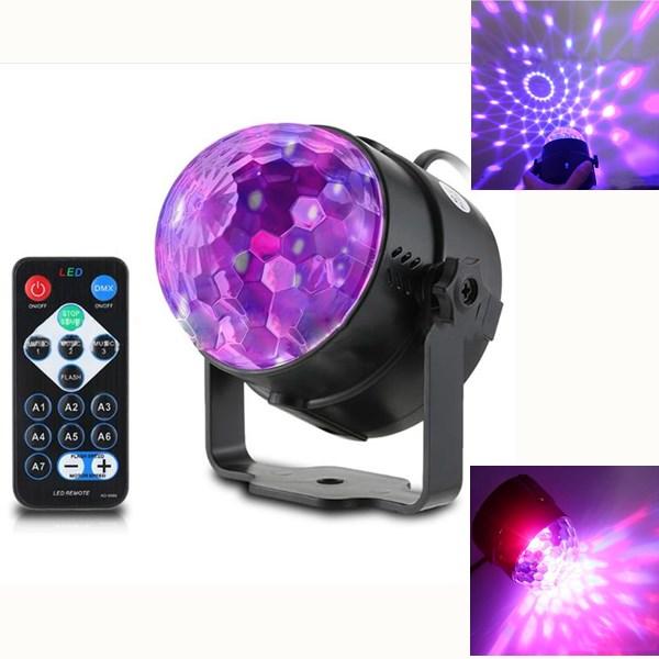 3W Remote/Voice Control Stage Light3 UV LED Magic Ball for Halloween Christmas