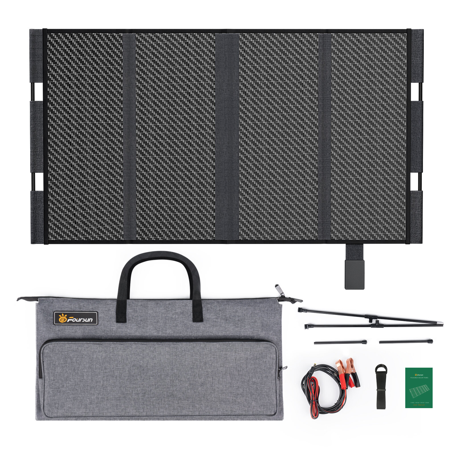 [UE/EE. UU. Directo] Panel solar plegable de 100 W 18 V IP67 impermeable al aire libre Cargador solar impermeable para acampar, viajar, cargar el coche RV