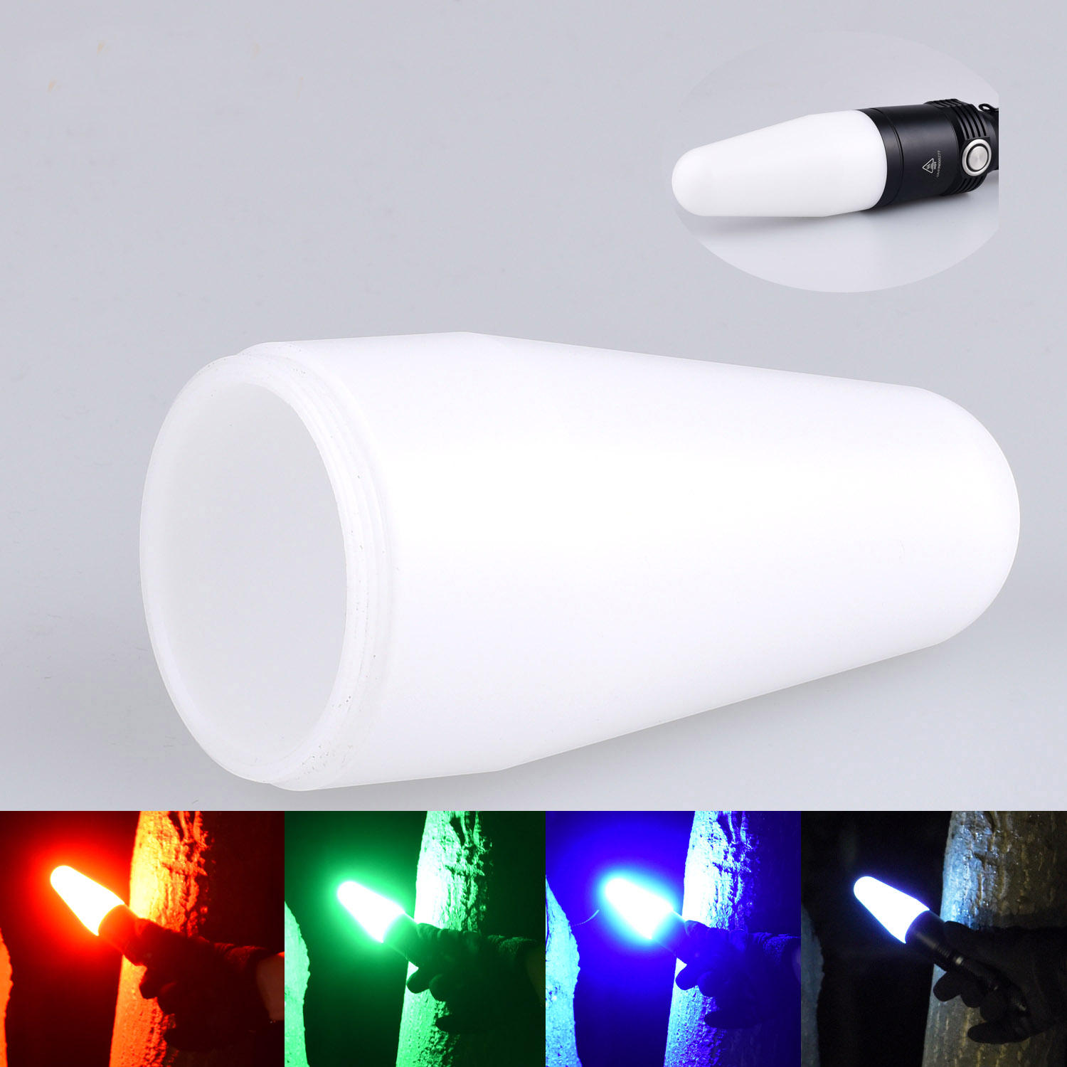 Fitorch Flashlight POM White Diffuser Signal Light Traffic Wand for Fitorch MR35
