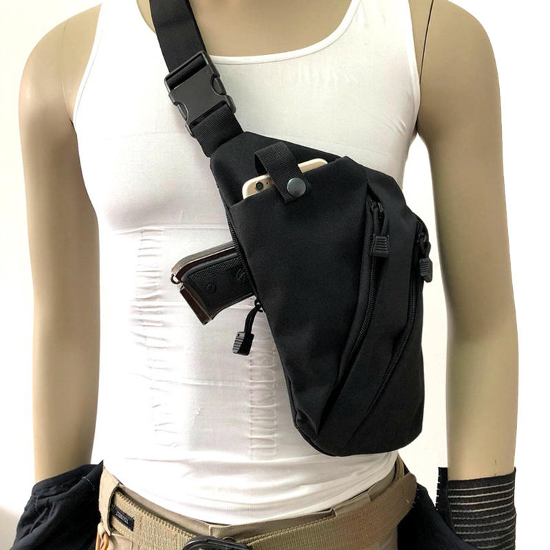 Men Women Canvas Crossbody Shoulder Chest Backpack Anti Theft Holster Tactical Sling Bags