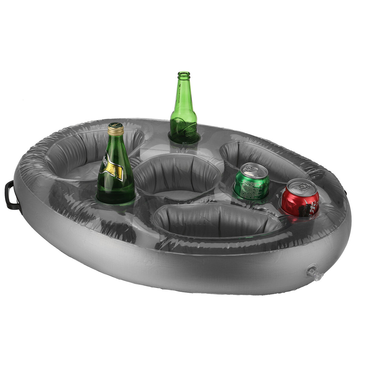 Floating Drink Holder Swimming Pool Table Tray 8 Holes Reusable Inflatable Coasters Outdoor Beach