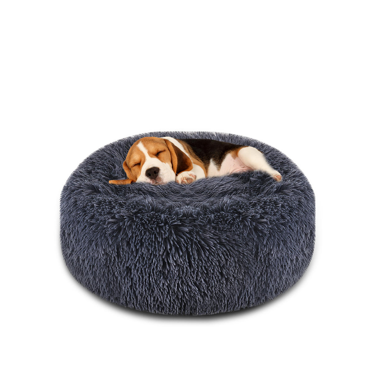 犬ペットベッド猫用ベッドフェイクファーカドラーラウンド快適サイズウルトラSoft犬と猫用の落ち着きのあるベッド自己温暖化屋内スヌーズスリーピングクッションベッド