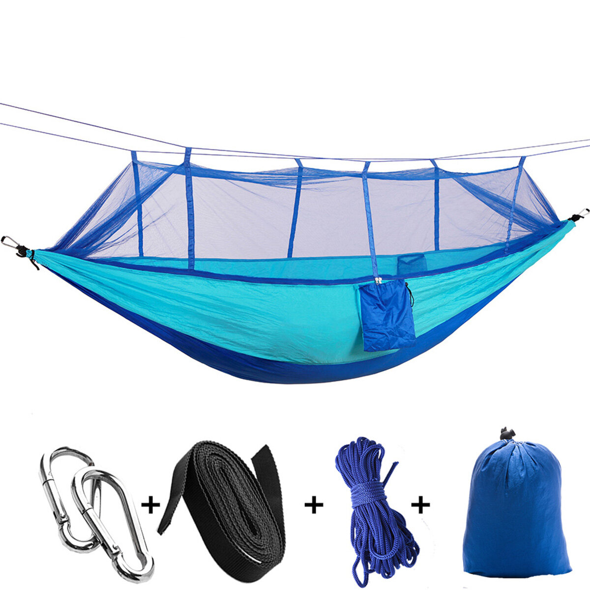 260x140cm Outdoor Double Camping Hammock Hanging Bed Swing Com Mosquiteiro