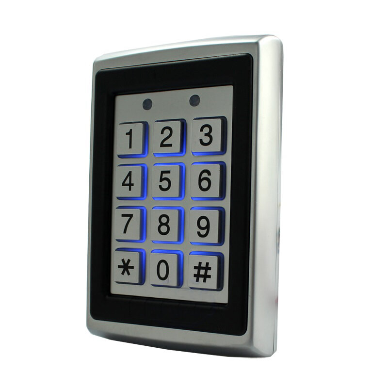125 Khz EM ID Metal Case Gate Opener Deurslot RFID Reader Toegangscontrole Toetsenbord met Achtergro