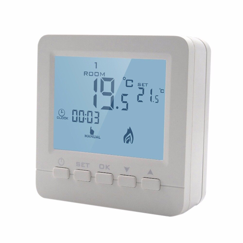 LCD Gas Boiler Heating Temperature Controller Programmable Digital Thermometer Wall Mounted Thermostat Thermoregulator