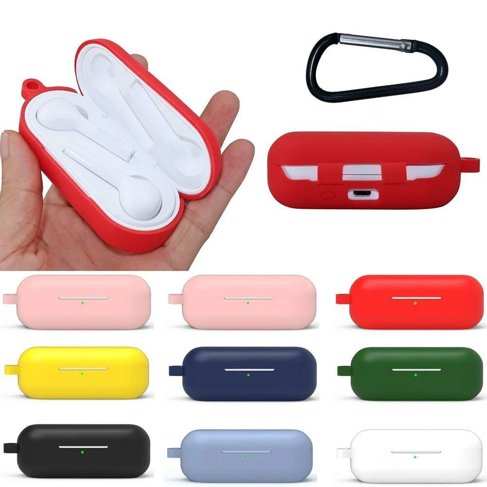 Bakeey Portable Shockproof Dirtproof Silicone Wireless bluetooth Earphone Storage Case with Keychain for Huawei FreeBuds Lite