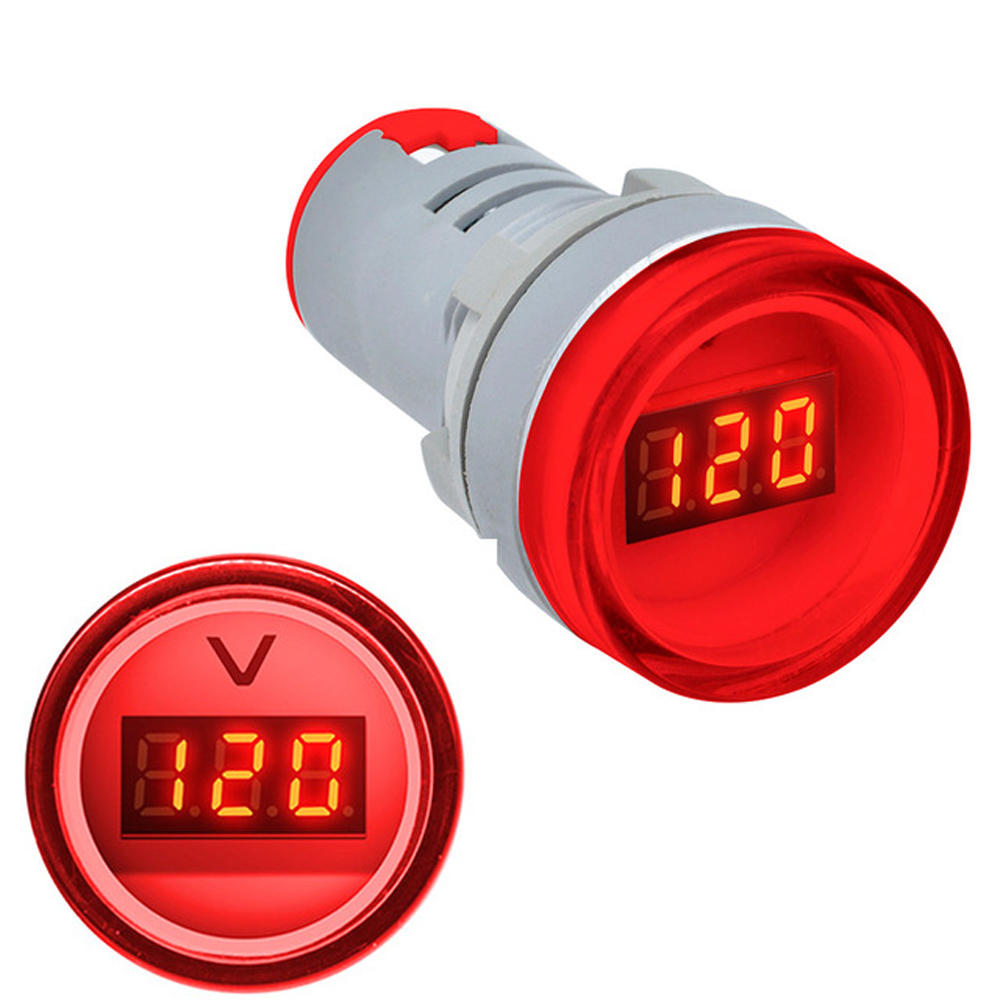 

10pcs Red 22MM AD16 AD16-22DSV Type AC 60-500V Mini Voltage Meter LED Digital Display AC Voltmeter Indicator Light/Pilot