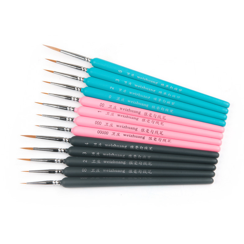 10 STKS 0 Hook Line Pen Aquarel Soft Haarverfborstel voor Acrylverf