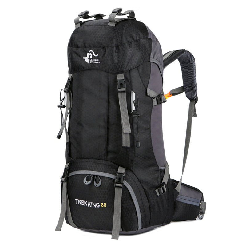 60Lの登山用バッグ、タクティカルリュックサック、キャンプ、ハイキング、旅行用