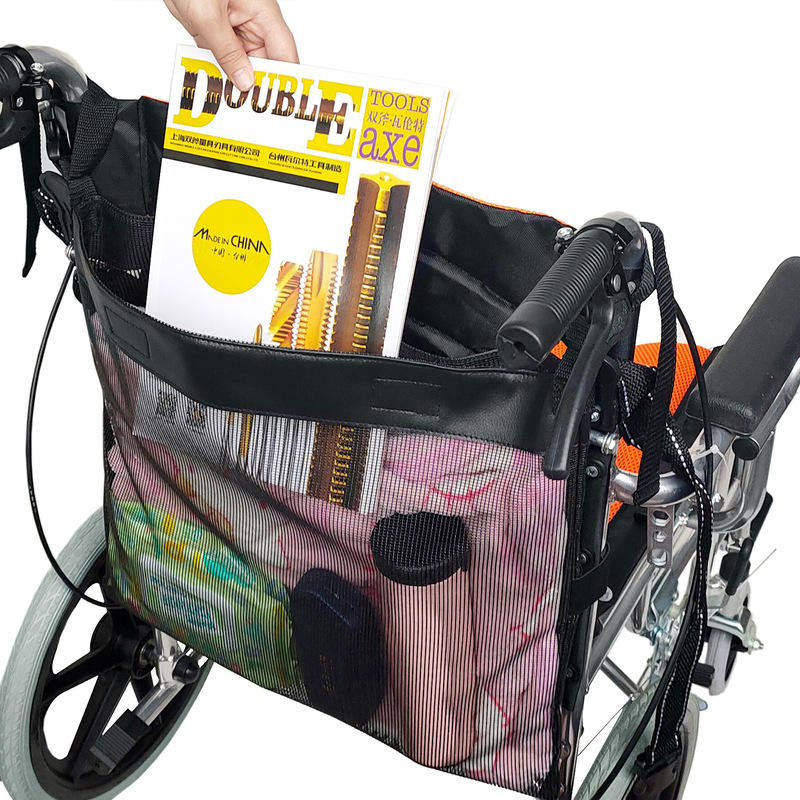 IPRee® Plastic Net Bag Adjustable Wheelchair Back Storage Bag