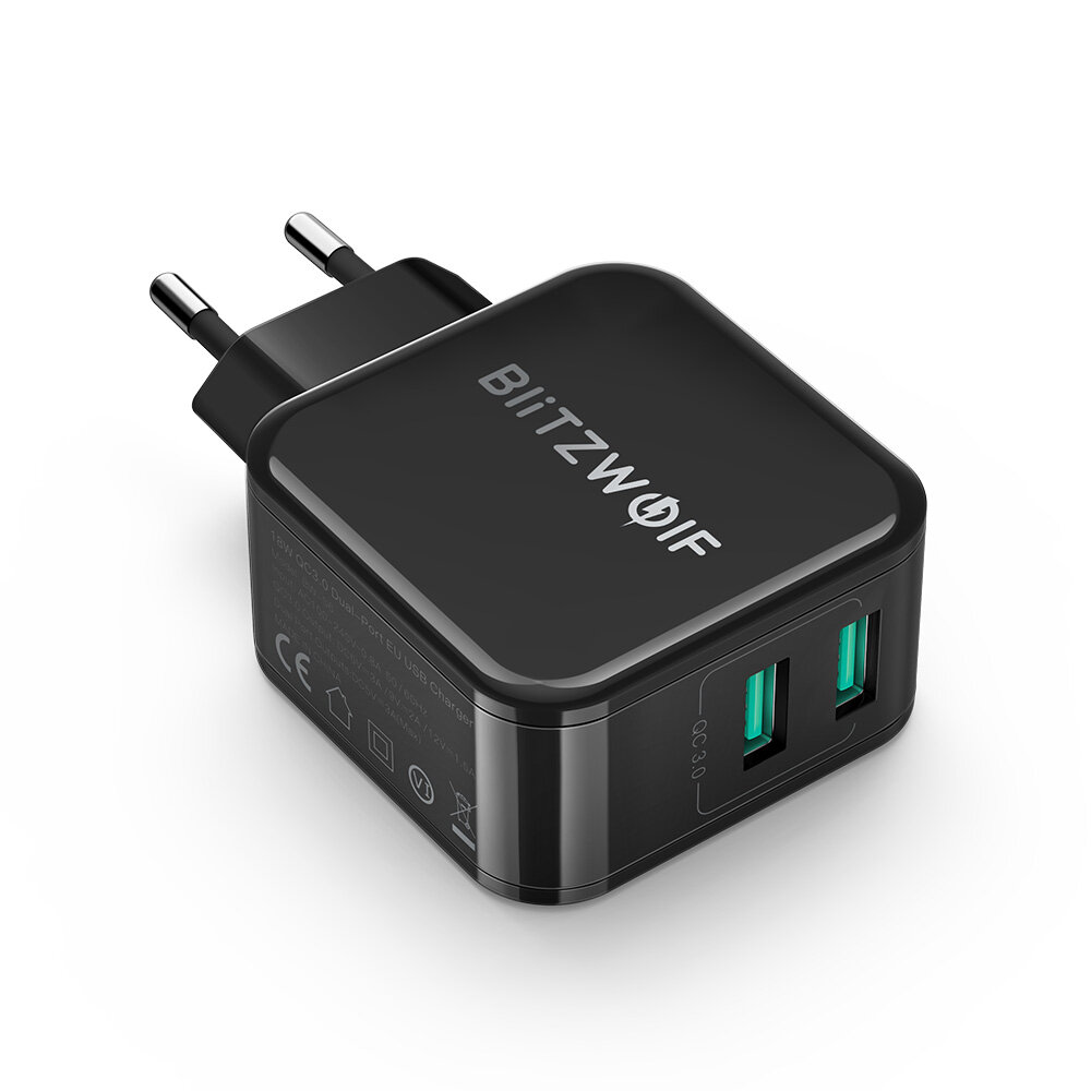 best price,blitzwolf,bw,s6,qc3.0,dual,charger,black,discount