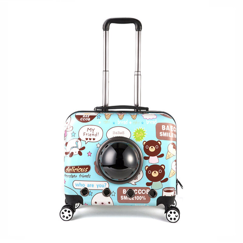 IPRee® 18-calowa walizka dla zwierząt Oddychająca walizka dla kota dla psów Podróż Camping Przenośny wózek dla zwierząt