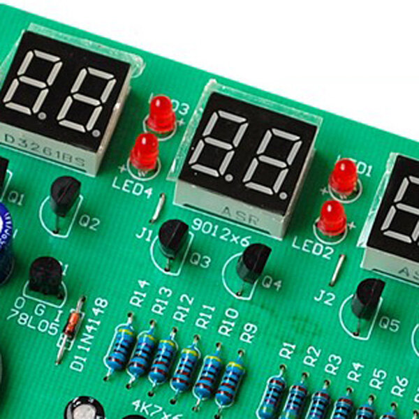 9V-12V AT89C2051 6 Digital LED Electronic Clock Parts Components DIY Kit Module